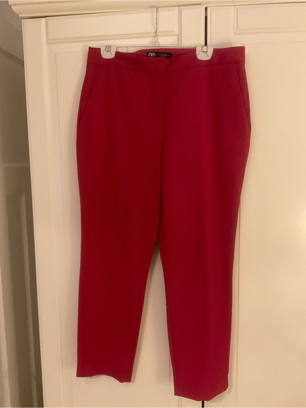 Zara Bright Pink Cropped Tailored Pant Suit